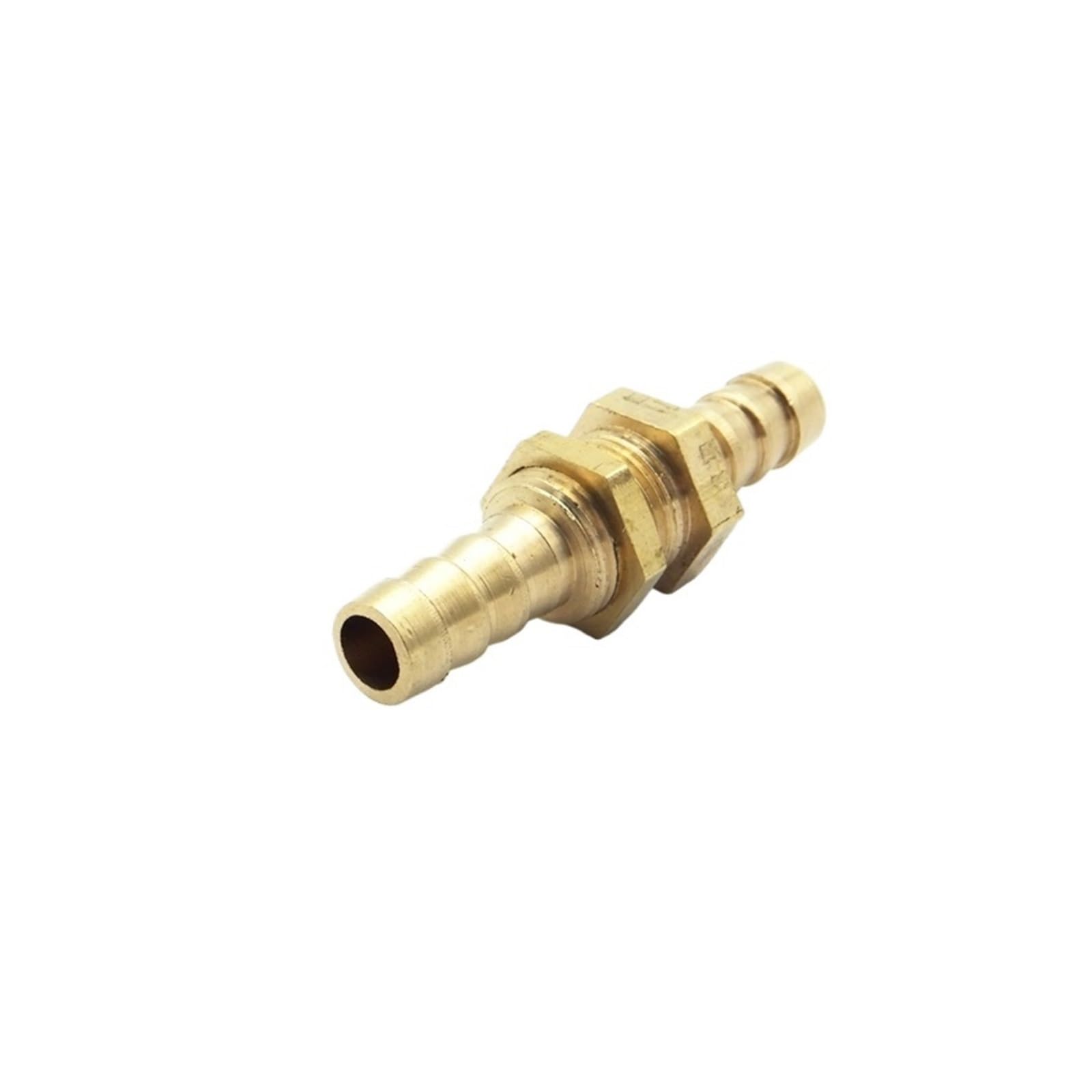 DeVow 5PCS 8mm Hose Barb Bulkhead Brass Barbed Tube Pipe Fitting Coupler Connector Adapter