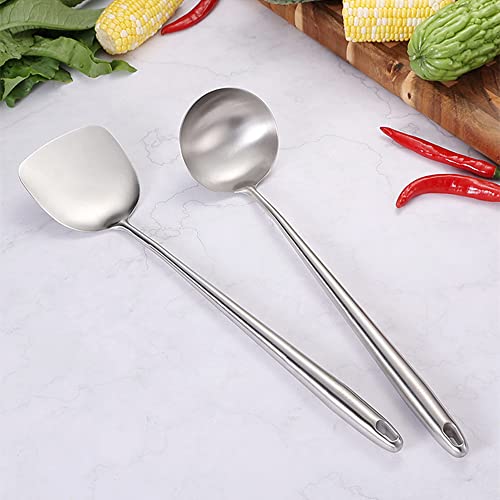 Wok Soup Ladle Spoon - 3.5Oz/16.5 In Heat Resistant Long Handle Kitchen Soup Ladle - 304 Stainless Steel Soup Spoon For Cooking #TOP2