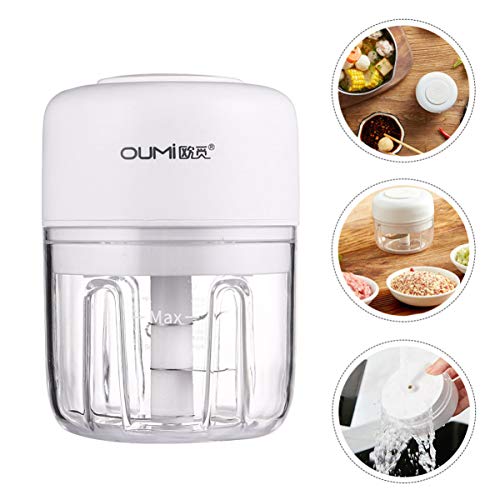 Hemoton Picador de Alho Elétrico 250Ml Picador de Alimentos Picador de Alho Picador Triturador Corta