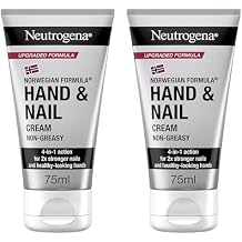 Neutrogena Norwegian Formula Hand and Nail Cream 2x 75ml, Nourishing, Intensive Hand Moisturiser with Glycerin, Vitamin E for Healthier, Softer Skin, Lotion to Strengthen Nails and Soften Cuticles