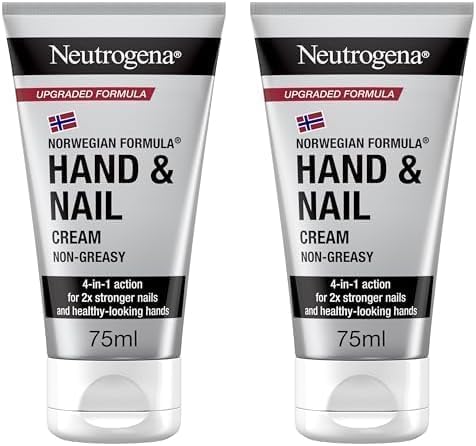 Image of Neutrogena Norwegian Formula Hand and Nail Cream (2x 75ml), Nourishing, Intensive Hand Moisturiser with Glycerin, Vitamin E for Healthier, Softer Skin, Lotion to Strengthen Nails and Soften Cuticles