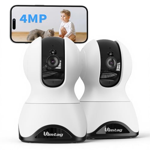 Image of VIMTAG 2.5K Indoor Cameras for Home Security, 360° Pan/Tilt Pet Camera with Phone App for Dog/Cat, 5G/2.4GHz WiFi Security Camera Indoor for Nanny/Baby/Room, Night Vision, 2-Way Audio, Cloud & SD Card