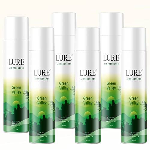Image of Lure Room Air Freshener for Home And Office - Green Valley Combo (Pack of 6, 220ml each)