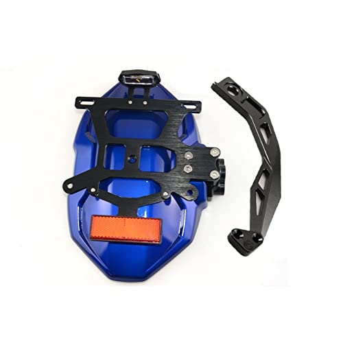 フェンダーカバー に適合するヤマハ MT09 FZ09 2013 2014 2015 2016 2017 2018 2019 2020 オートバイ リア マッドガード ホイール スプラッシュ ガード フェンダー ナンバー プレート フレーム(Blue 1)