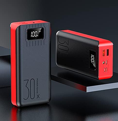 Miniatura 2 de KaruSale Batería externa portátil de 3000 mAh, cargador rápido para campamento, gran capacidad, 2 salidas y 3 entradas, pantalla LED, paquete de