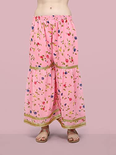 Image of VredeVogel Fox Georgette Printed Sharara Set With Embroidered Fabric Net Based Dupatta For Women's