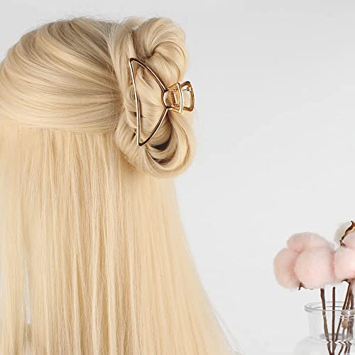 Vinbee Metal Hair Clips For Women Hair Claw Clips Medium For Thick Hair 3 Pack (Silver + Gold + Rose Gold) #TOP6