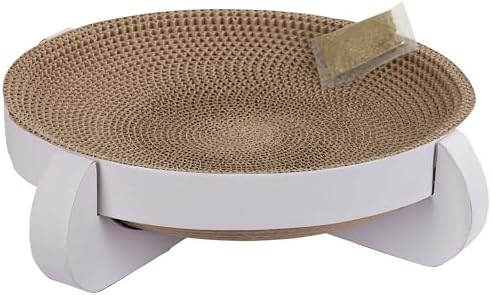 Kerbl Pet Rascador para Gatos Platinum, cartón rascador, Blanco, ...