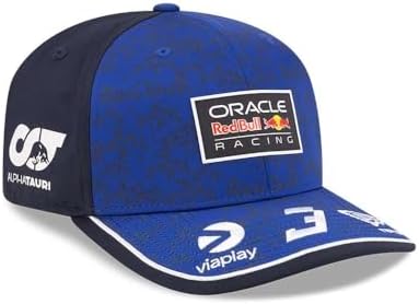 Red Bull Racing F1 Team Casquette de baseball officielle 2026 MV3 Drivers Stretch Snap réglable Bleu