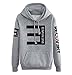 Produktbild Qian Qian Unisex Hip Hop Sweater Hoodie Kapuzenpullover Cosplay Kostüm Outfit US Size (S, Grau)