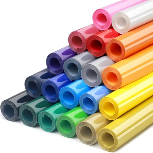 HTV Heat Transfer Vinyl Bundle - 20 Pack 12'' x 100 FT Heat Transfer...