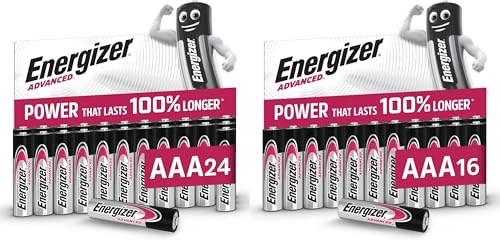 Piles AAA Energizer Advanced longue durée avec une conservation de 10 ans lot de 40