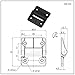 Zinc Alloy Damping Hinge Industrial Equipment Load-Bearing Torque Free Stop Arbitrary Positioning 1Pcs(Black,2.3N.m)