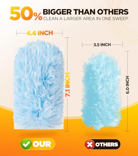 Image of 30 Count Duster Refill for Swiffer Duster with 1 Handle, One-Sided Disposable Dusters Refills with 4X Microfibers, Unscented Dusters for Cleaning Home, Furniture, Blinds & Vent
