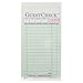 National Checking A7000 3-12" Width, 6-34" Height, 2 Part 17 Line Guestcheck Carbonless Green Board (Case of 50)