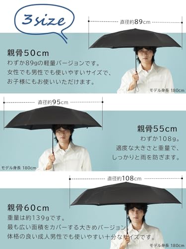 KIZAWA 折りたたみ傘 最軽量カーボン傘 6本骨 89g-139g メンズ チェック 折り畳み傘 親骨50cm 55cm 60cm レディース 超撥水 コンパクト 丈夫 風に強い 365日持ち歩く常備傘 ミニ傘 梅雨対策 [4]