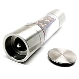 2-in-1 Salt and Pepper Grinder Set Stainless Steel - Premium Dual Salt and Pepper Mill Mechanism