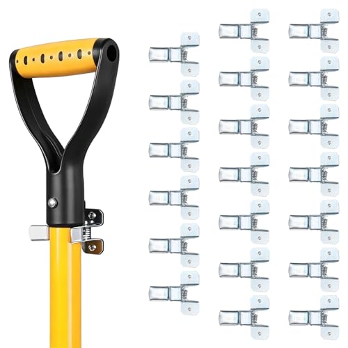 QUARKZMAN 20Pcs Porte-Outils Murale À Ressort Pinces Support Pour Garage Placier Organisateur Murale Outil En Métal Pour Garage Placier Râteaux Balai Serpillière Support