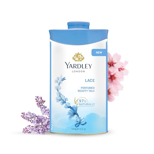 Image of Yardley London Lace Talcum Powder for Women, 100g