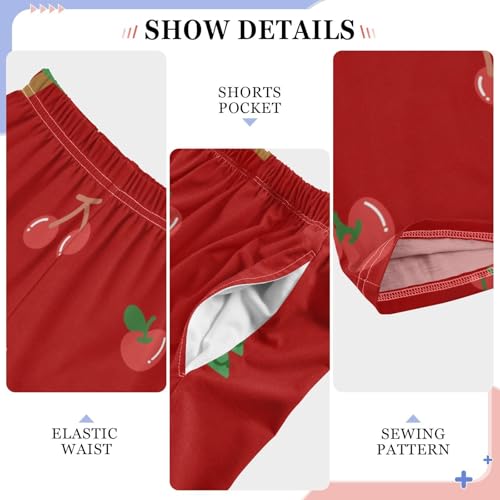 Tree Cane Fruit Boys Pants Boys Athletic Pants Long Pant for Boywith Pockets Wide-Leg Size 6-14Y4