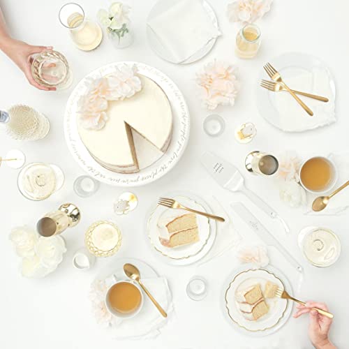 Style Me Pretty Cake Fork Set-4 Count Plate, White #TOP1