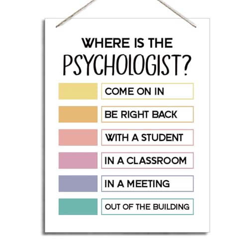 Psychologist Office Door Sign, Where is the Psychologist,...