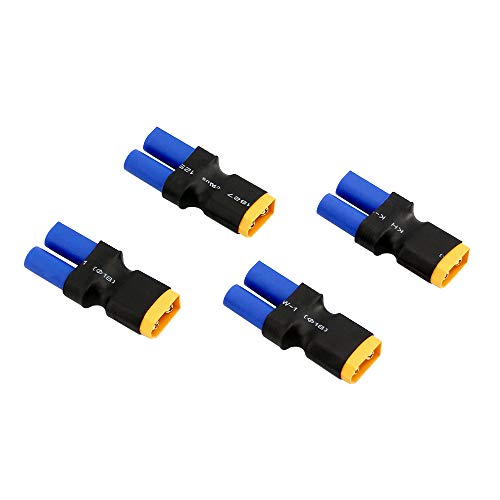 4 conectores adaptadores EC5 hembra a XT60 macho BDHI miniatura 2