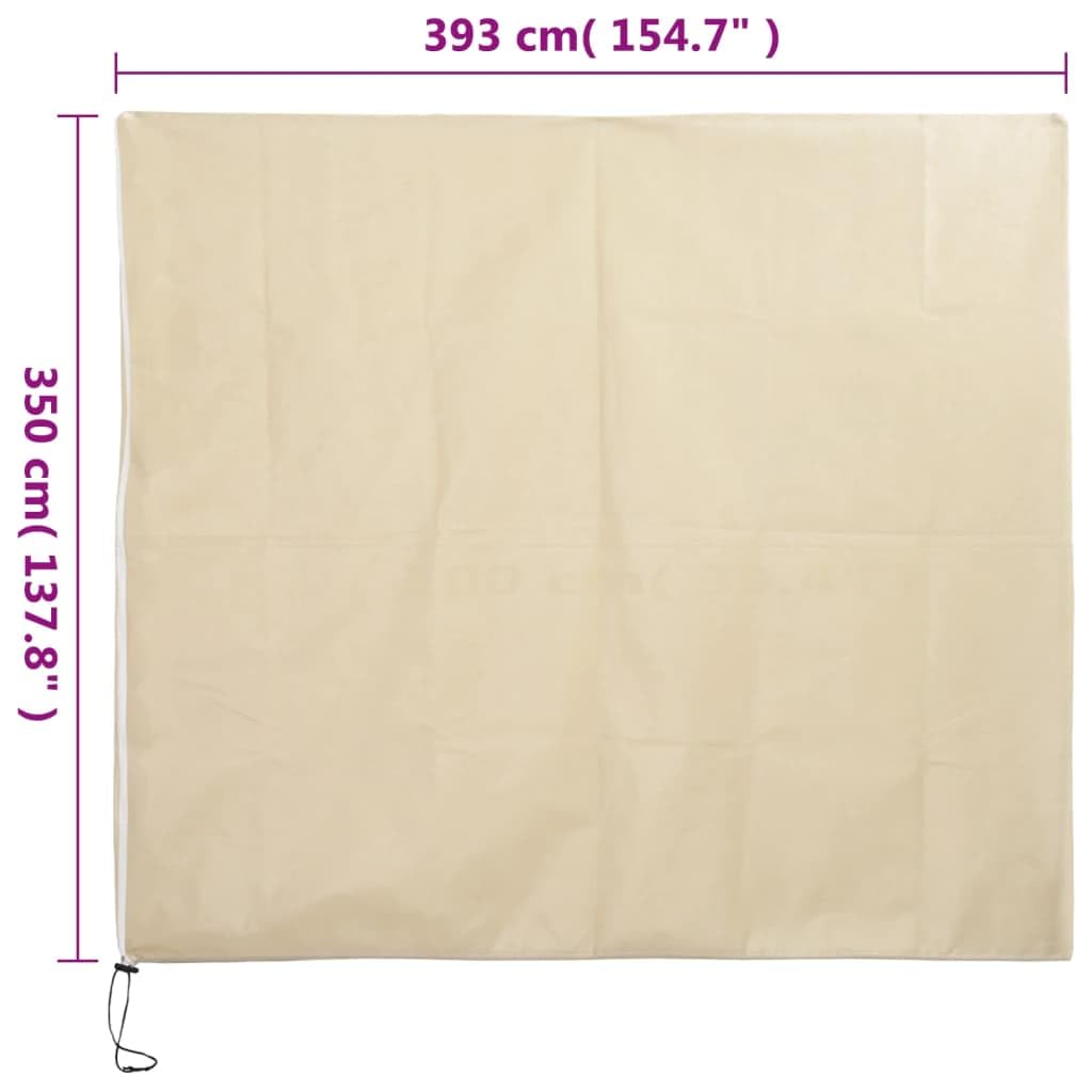 vidaXL Kaptury ochronne z suwakiem, 2 szt., 70 g/m² 3,93x3,5 m