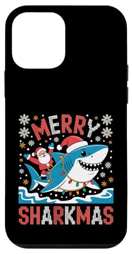 Merry Sharkmas AO[Z[^[ T^ CfBO V[N Cgt X}zP[X iPhone 12 mini p