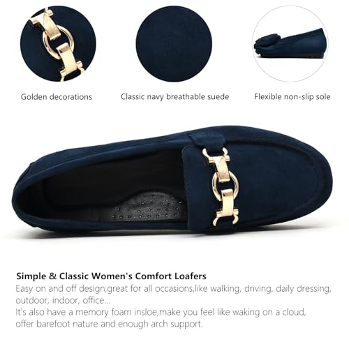 Image of Cvistpieo Loafers for Women Business Casual Shoes Comfortable & Lightweight Penny Loafers Slip On Work Flats