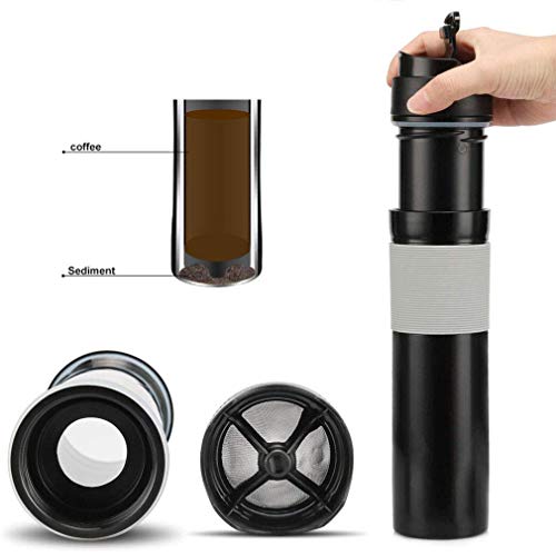 Máquina De Café Portátil, Mini Máquina De Café A Presión Manual, Aislamiento Compacto De Acero Inoxidable Adecuado para… - Imagen 4