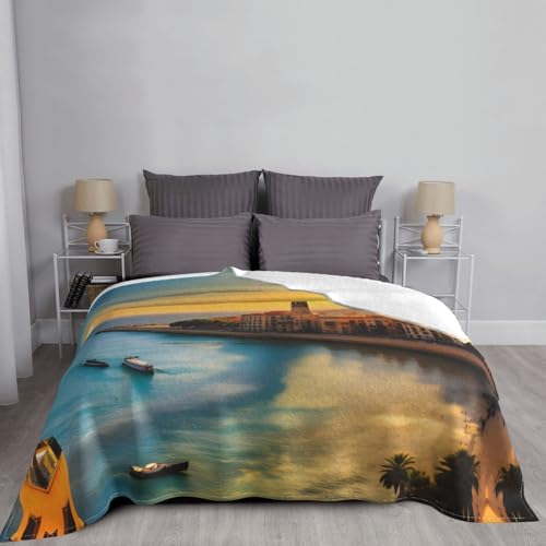 Couverture en flanelle Barcelone 203x152 cm pour lit et canapé - 6