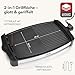 LEBENLANG Tischgrill Elektrisch 2000W - Inkl. Grillzange I 45x30cm I Plancha Elektrogrill für Balkon Innen & Außen I Elektrischer Teppanyaki Balkongrill Grill Elektrische Grillplatte Elektrogrills