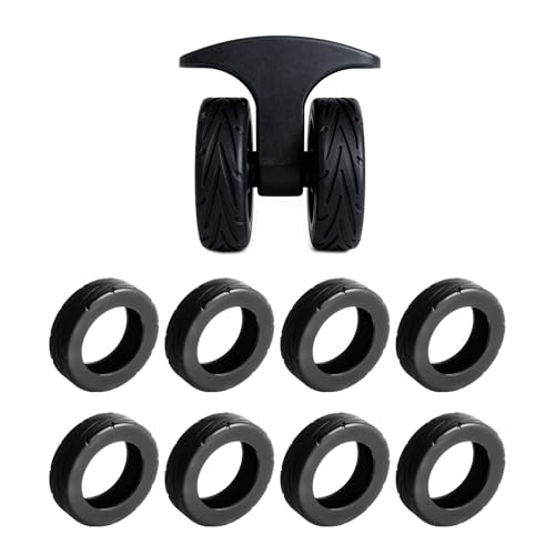 Lot de 8 housses de protection de roue de compartiment à bagages, en silicone antidérapant, protection de roue de valise, anti-poussière, anti-rayures, réduction du...