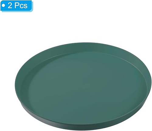 Miniatura 9 de PATIKIL Bandejas de servicio de restaurante de 11 pulgadas, 2 bandejas redondas antideslizantes para servicio de alimentos, bandeja de plástico