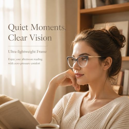 Image of Cyxus Cat Eye Blue Light Glasses for Women Reduce Eye Strain 8144 | Eye Protection,UV Protection,Ideal for Office Work Daily Wear