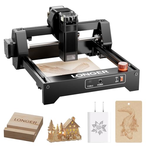 LONGER Ray5 mini Graveur Laser 5,5W, Découpeuse laser haute vitesse jusqu'à 12000 mm/min, machine de gravure sur bois, métal, acrylique, cuir, CNC DIY, zone...