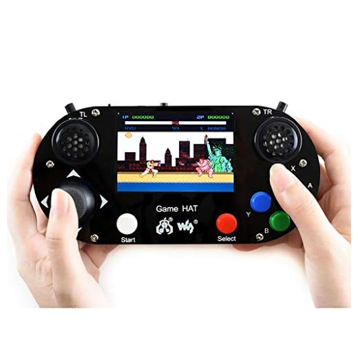 Waveshare Game HAT for Raspberry Pi A+/B+/2B/3B/3B+/4B/Zero W with 3.5inch IPS Screen 480x320 60 Frame Make Your Own Portable Game Console