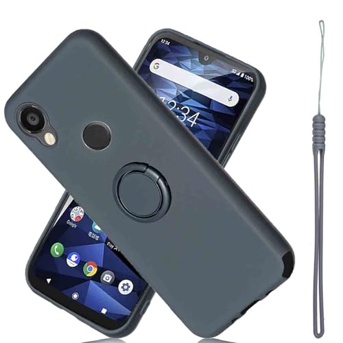 �yAnrek�z�݊��� Digno SX3 KYG02 �Ή� �V���R�� �����O�P�[�X�i�u���b�N�j���Z�� kyg02 �f�B�O�msx3 ���^ �_�� TPU�ی�J�o�[ �Ռ��z�� 360�x��] �ԍڃz���_�[�@�\ �g�уP�[�X �\�t�g�J�o�[ ���Z��sx3 Black