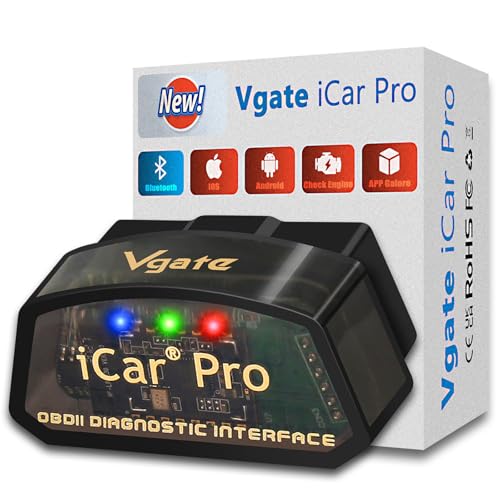 Vgate iCar Pro Bluetooth 4.0 OBD2 Codeleser OBDII Fehlerdiagnosegerät Kompatibel Auto Adapter...