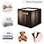 YCCZCPRL Rustic Wood 13x13 Inch Storage Bins, Wooden Collapsible Fabric Storage Cube with Handles, Foldable Storage Basket for Shelf, Closet, Organizer