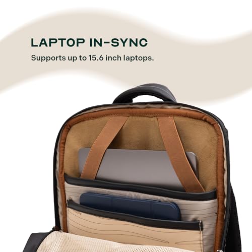 Image of Assembly Arto Laptop Backpack for Men Women 15.6 Inch Quilted Office Travel Bag with Trolley Sleeve Business Travel Bag