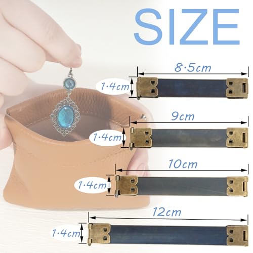Zasvec Schnappverschluss für Taschen 20 Stücke Metall Interne Flex Rahmen Kuss Schließe Verschlüsse für Taschen Federverschluss für DIY Handwerk Geldbörse Tasche