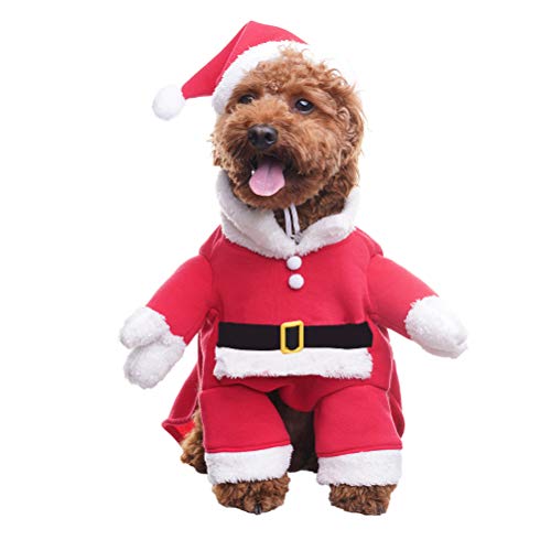Dog Christmas Costumes with Santa Claus Hat Pet Clothes Suit Xmas Outfits Hoodies for Dogs Puppy Cats Cosplay Holiday Large Dog Christmas Costumes with Santa Claus Hat Pet Clothes Suit Xmas Outfits Hoodies for Dogs Puppy Cats Cosplay Holiday Large