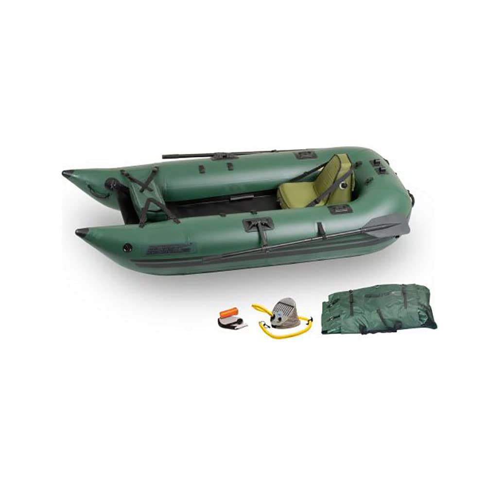 Sea Eagle 285 Frameless Inflatable 9’ Pontoon Fishing Boat - 1 Person- Lightweight, Portable-Perfect for Hunting & Fishing-Sets up in 5 Minutes