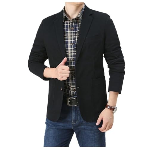 Men's Notch Lapel Vintage Style Denim Suit Blazer Jacket Sport