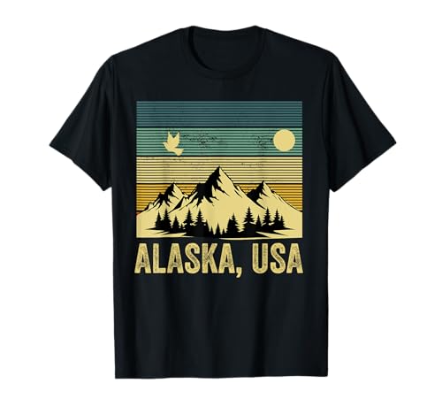 Alaska Souvenir Alaskan Vacation Vintage Travel Men Women T-Shirt