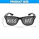 2 Stück Partybrille Motiv KISS ME Sonnenbrille Party Brille Fasching Partybrille Rave Brille Sonnenbrille Fasching Party Brille für Partys, Clubs, Malle und Karneval, Foto Requisiten