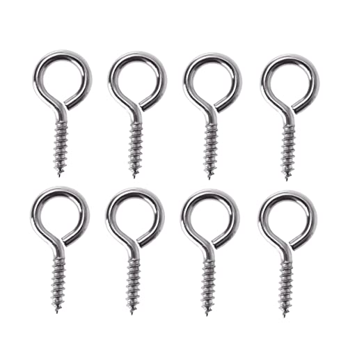 KONTONTY 50 Pcs Large Screw Eye Pin Bulk Jewelry Making Supplies Eyebolts for Crafting