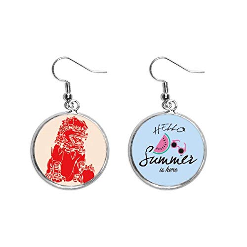Pendientes de sandía de verano estilo paper cut ideales para tus looks de playa
